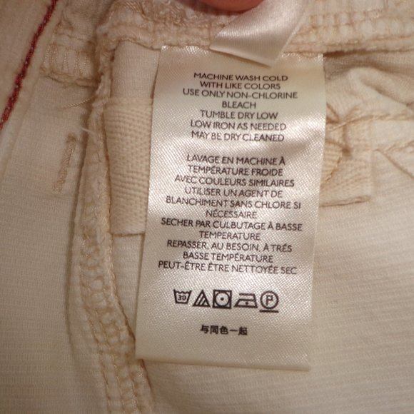 NWT Anthropologie Pilcro Slim Boyfriend Corduroy Pant 27P Cream - Picture 13 of 16